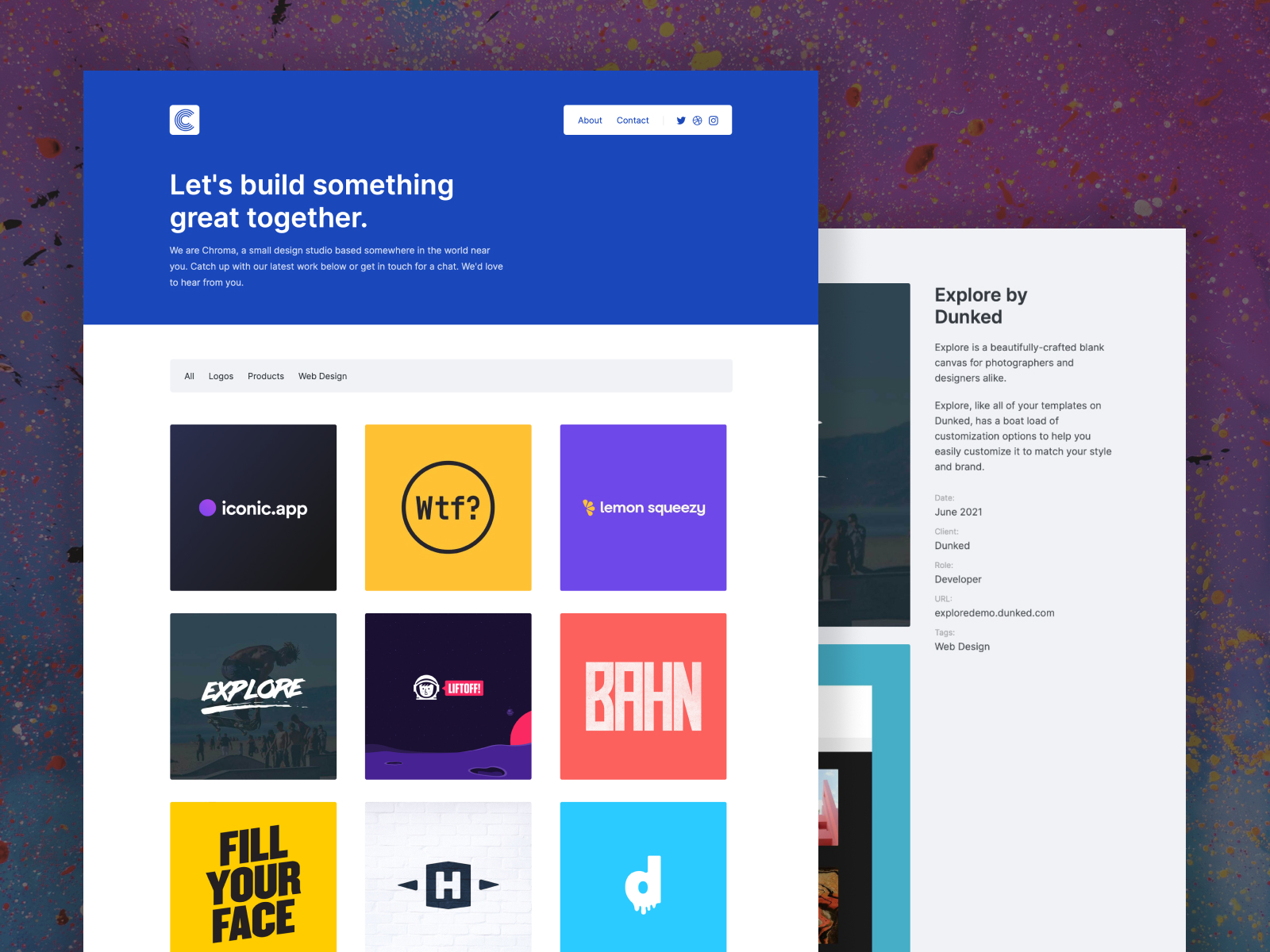 Dunked Blog – Build An Online Portfolio With Dunked